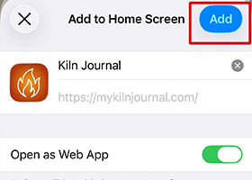Tap Add to confirm