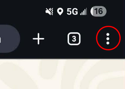 Tap the three-dot menu