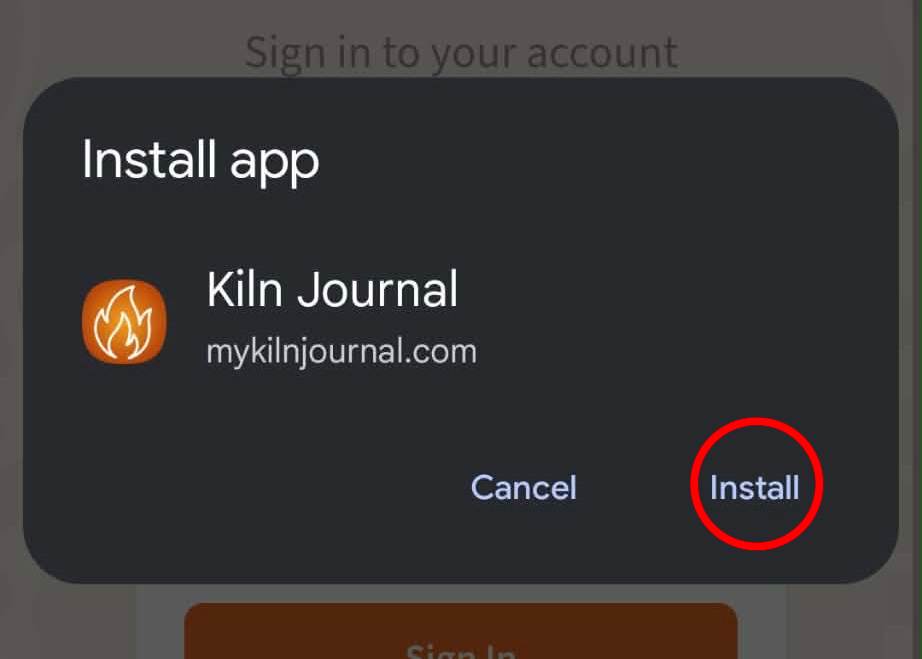 Tap Install