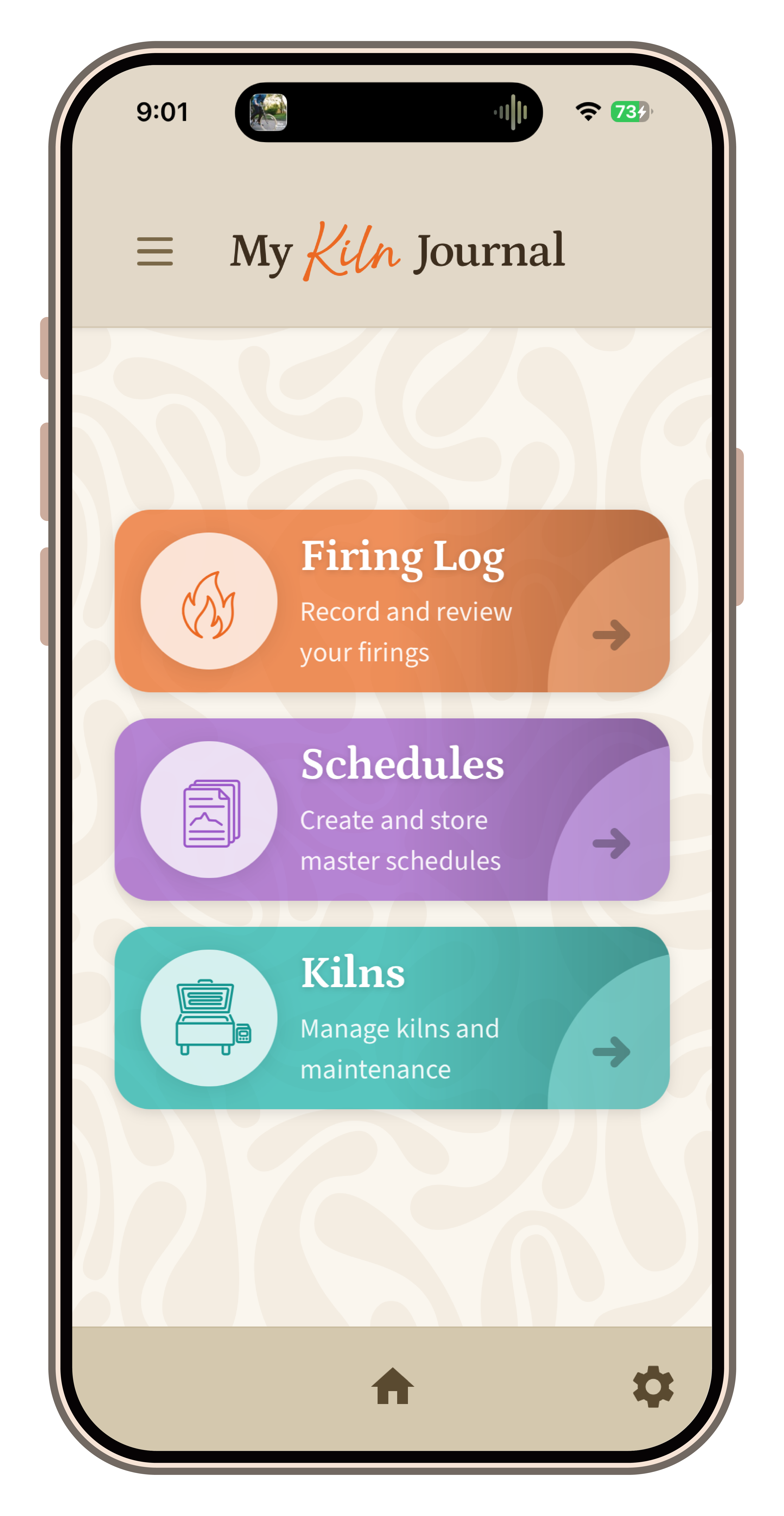My Kiln Journal App Screenshot