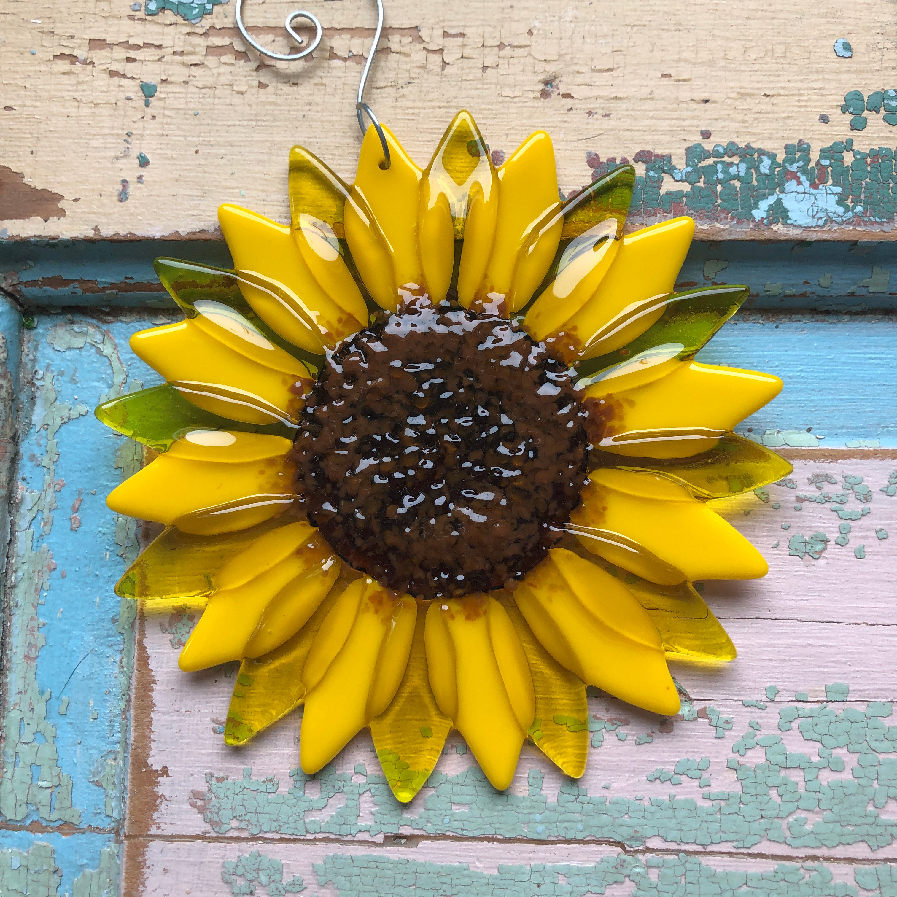 Fused Glass: Glass Sunflower