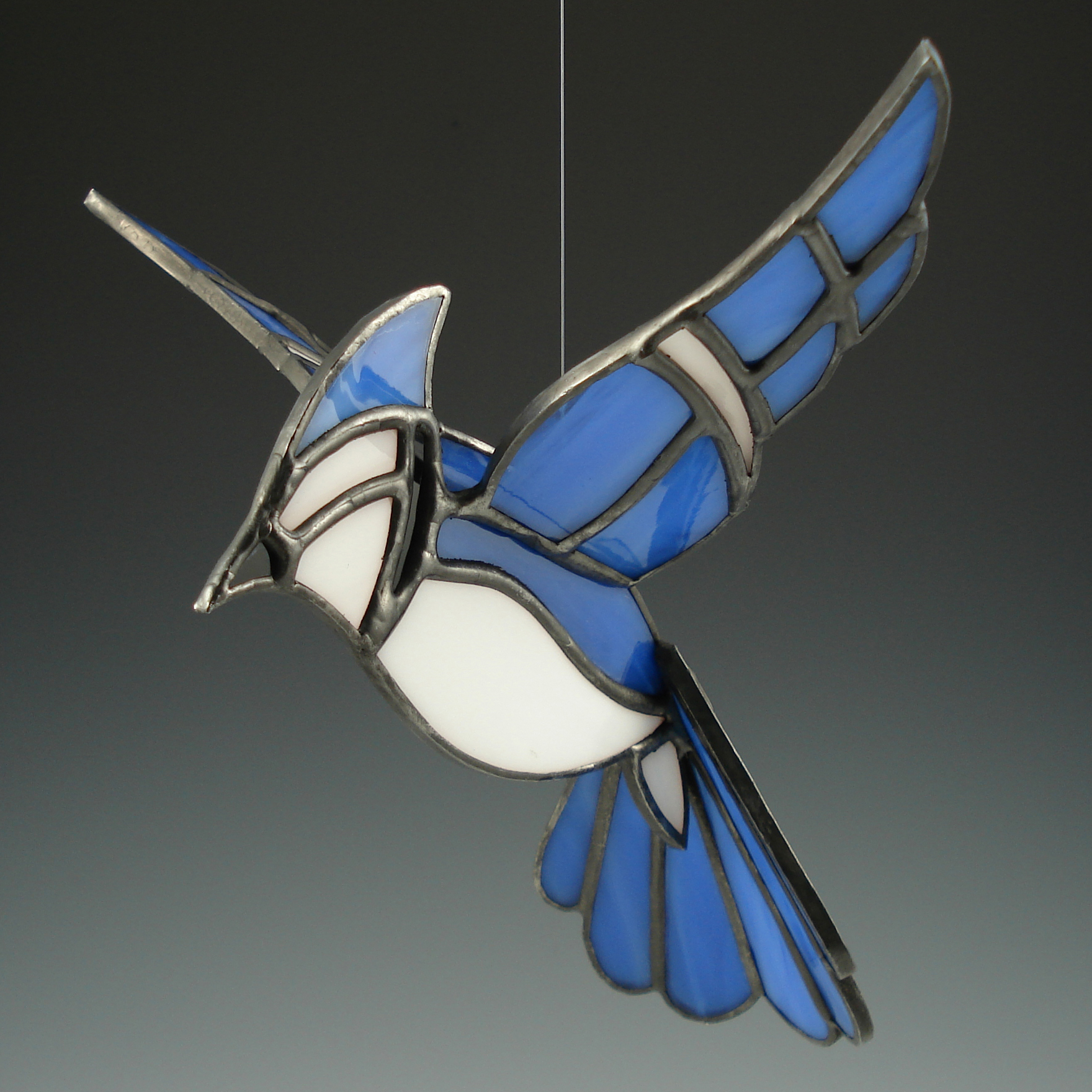 Stained Glass: 3D Blue Jay