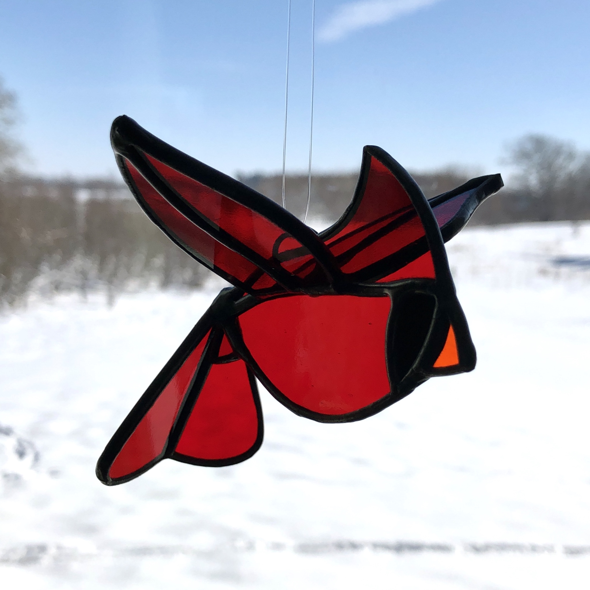 Stained Glass: Cardinal Mini