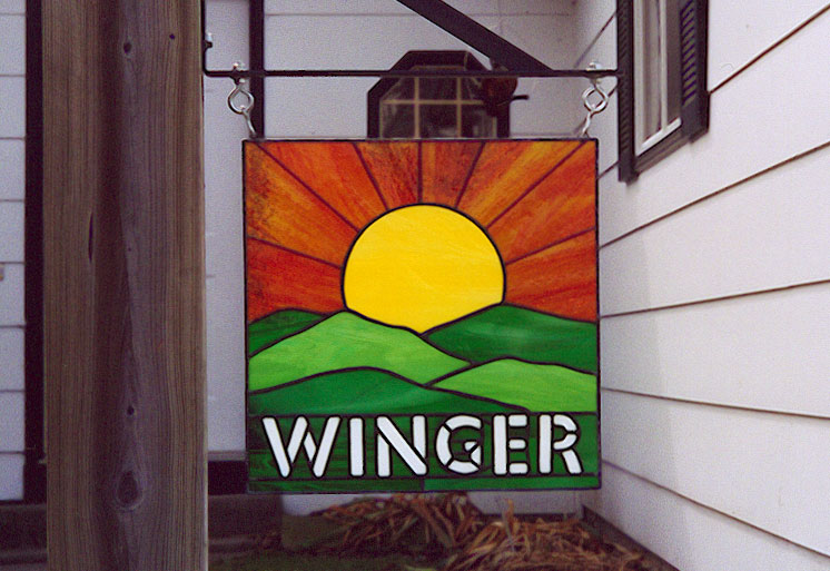 Stained Glass: Winger Sign